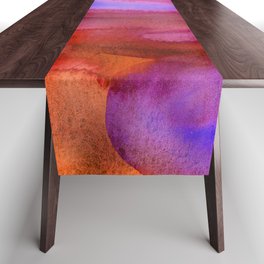 Abstract Watercolor: Lava Lamp (red/purple) Table Runner