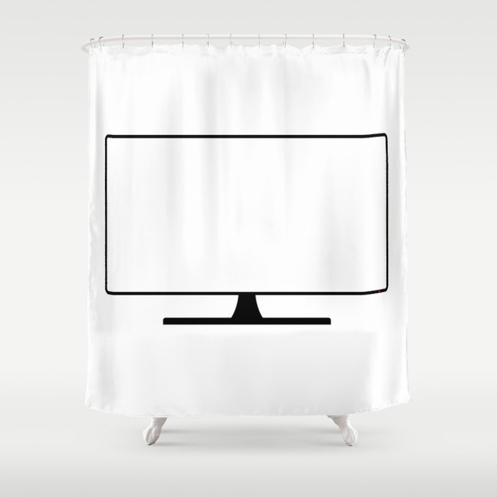 Computer Monitor Copy Space Shower Curtain