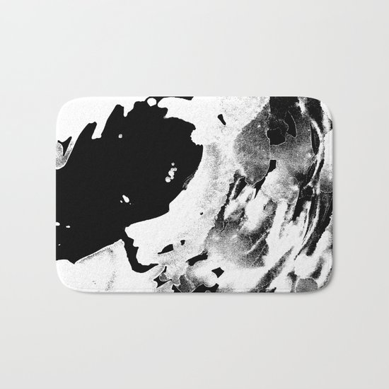 Keep Our Oceans Icy and Black and White Bath Mat