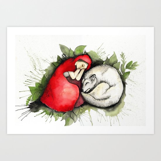 Litte Red Riding Hood Art Print