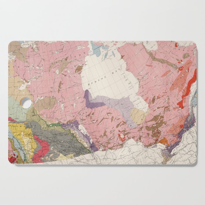 Vintage Geological Map of Canada (1915) Cutting Board