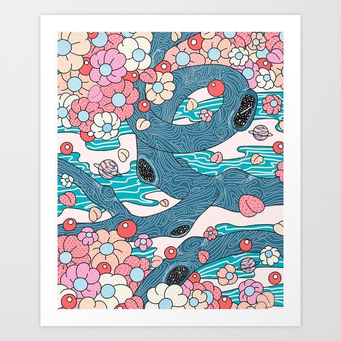 cherry blossoms Art Print