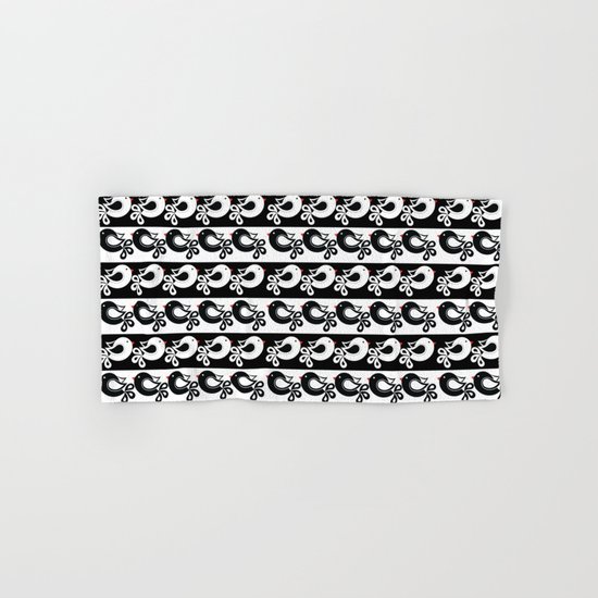 black and white birds Hand & Bath Towel