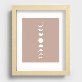 moons on dusty rose Recessed Framed Print