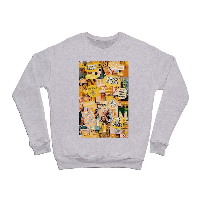  Aesthetic and Yellow Concept Mood Board Crewneck Sweatshirt