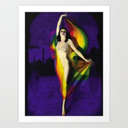 Song of India, by Rolf Armstrong Art Print | Painting, Lgbt, India, Romantic, Nouveau, Witch, Vintage, Antique, Deco, Rolfarmstrong 