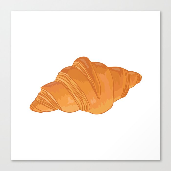 Croissant France Lover French Food Canvas Print