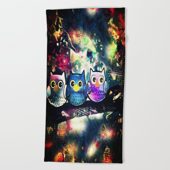 owl-89 Beach Towel