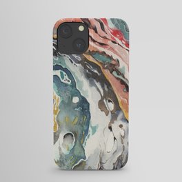 Abstract Circular Geode Watercolor iPhone Case