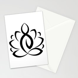 Lotus Pose Art Stationery Cards