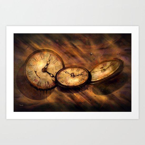 Die Zeit vergeht im Flug Art Print