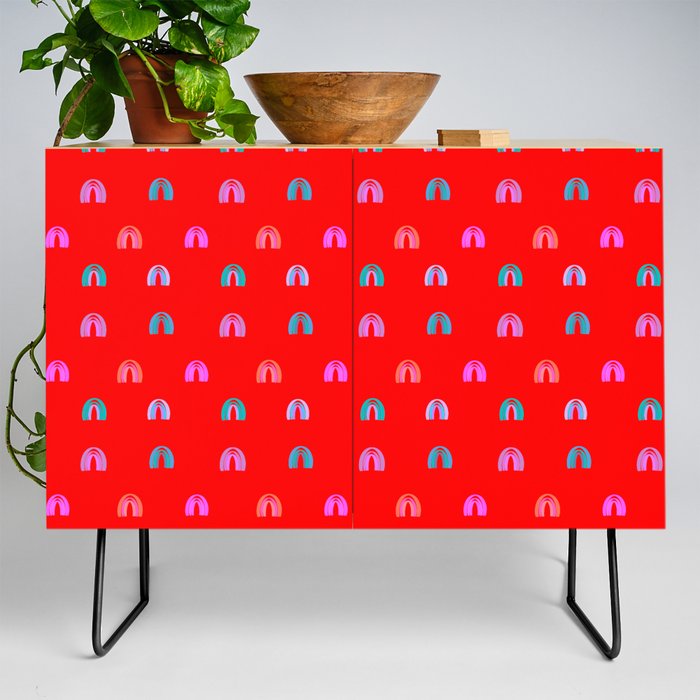 Rainbow,colourful pattern  Credenza