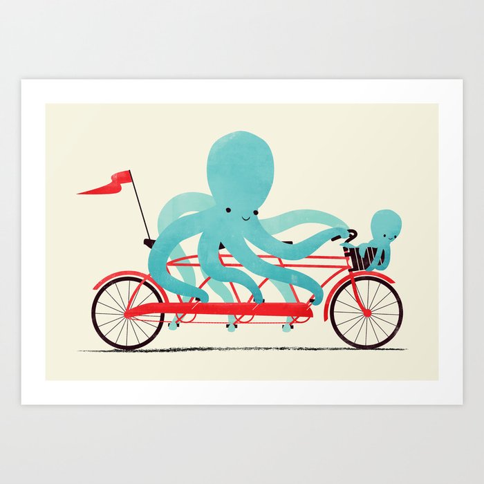 My Red Bike Art Print