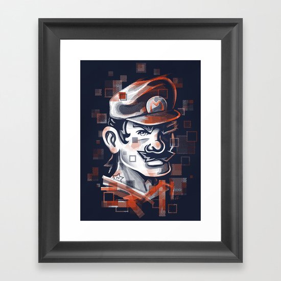 Depixelization M Framed Art Print
