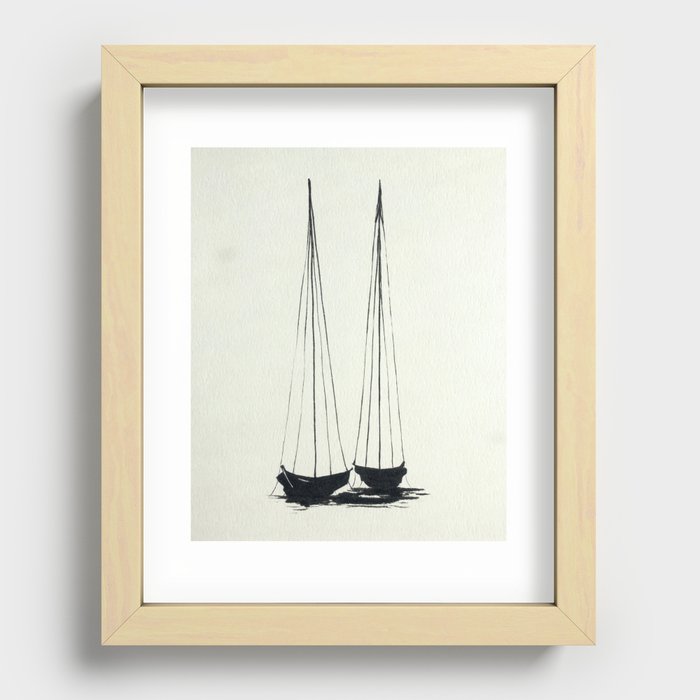 Two at sea Recessed Framed Print