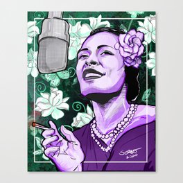 Jazz Legends: Billie Holiday Canvas Print