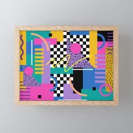 Memphis pattern 101 - 80s / 90s Retro Framed Mini Art Print