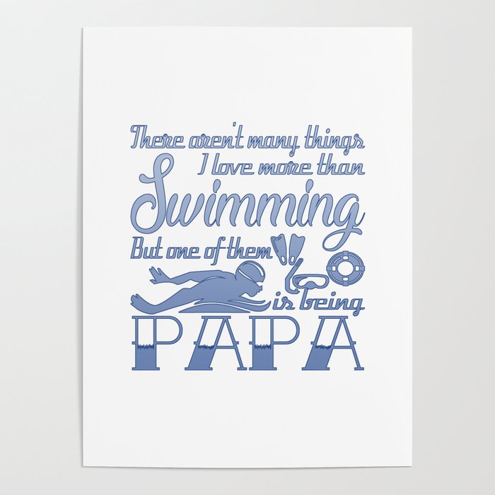 Swimming Papa Poster
