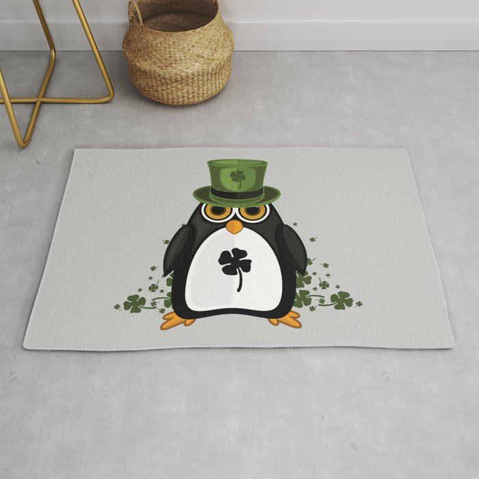 Saint Patrick's Penguin Rug