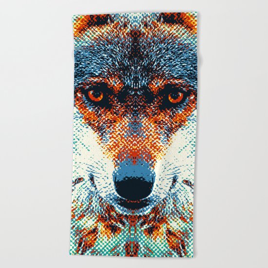 Wolf - Colorful Animals Beach Towel