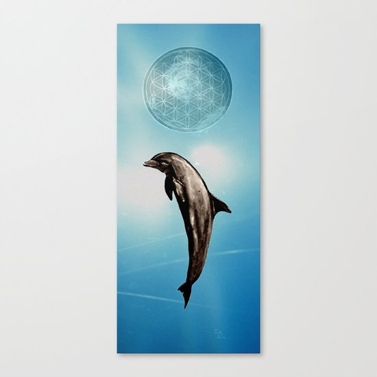 The DOLPHIN - ZEN version Canvas Print