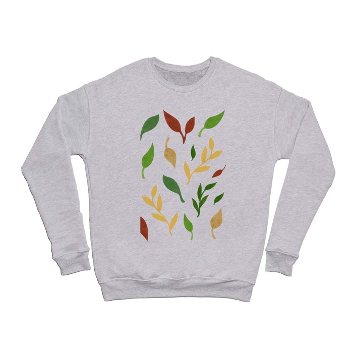 Leaf seamless pattern on white background Crewneck Sweatshirt