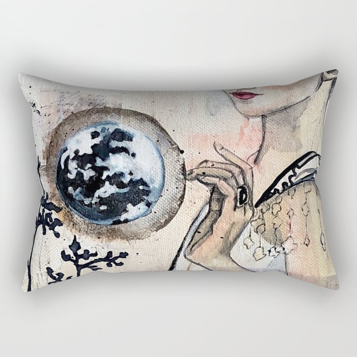 Touch the Moon Rectangular Pillow