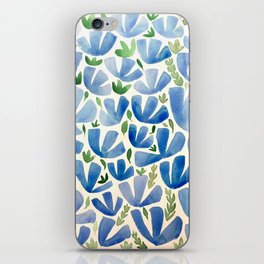 Blue Floral iPhone Skin