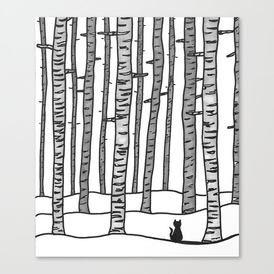 Cat Waits Canvas Print