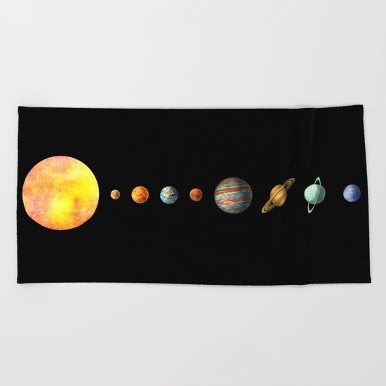 The Solar System Beach Towel