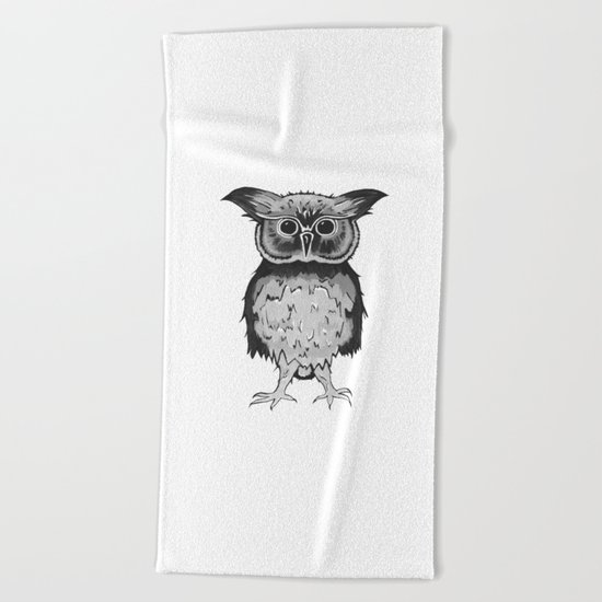 Small Owl Beach Towel