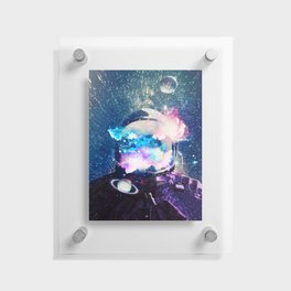 Space Planets Astronaut  Floating Acrylic Print