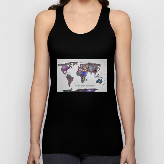 Star map. Never stop exploring... Unisex Tank Top