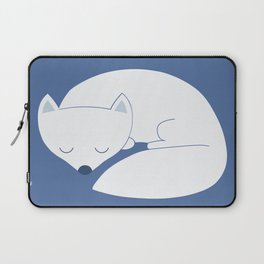 Sleeping white fox Laptop Sleeve