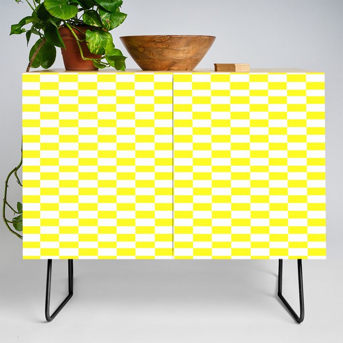 Mid-Century Modern Japanese Tile Spring Yellow Credenza