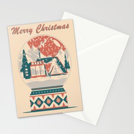 Merry Christmas Cozy Cabin Christmas Card Stationery Card
