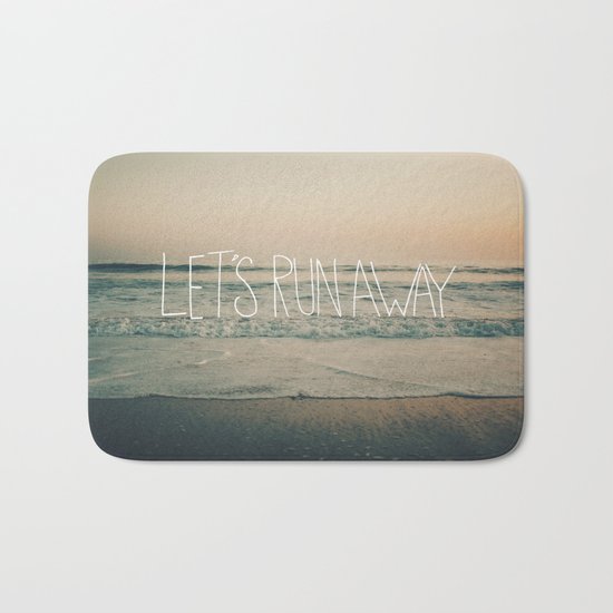 Let's Run Away by Laura Ruth and Leah Flores Bath Mat