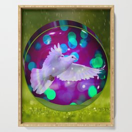 3d peace dove Serving Tray