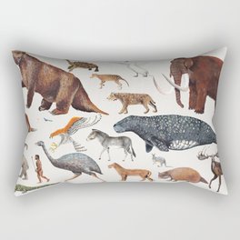 Animal chart of the Holocene extinction Rectangular Pillow
