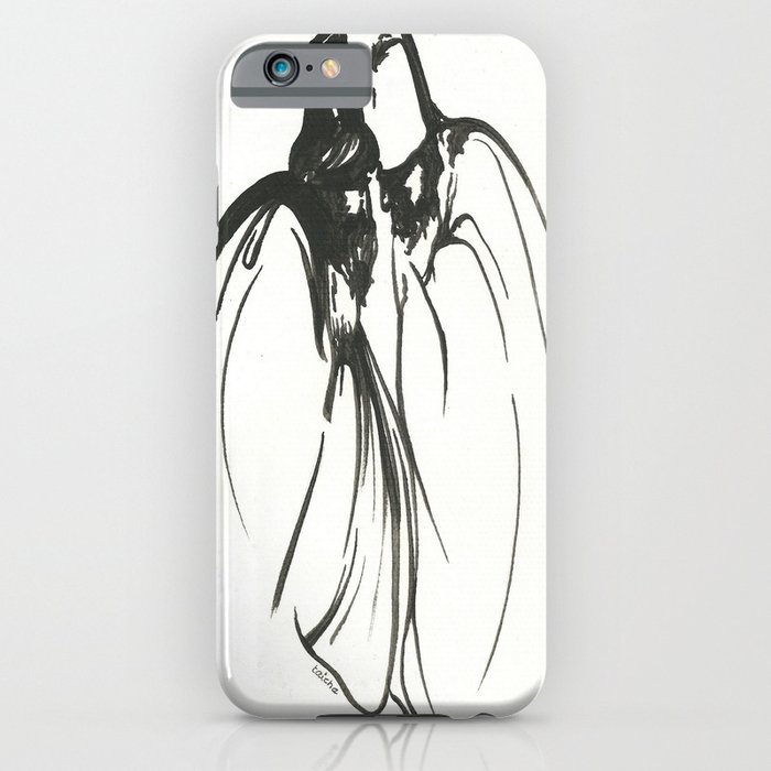 Dervish Whispers Minimalistic Line Drawing iPhone Case