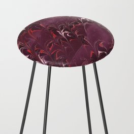Space Bats Purple Red Marbling Counter Stool