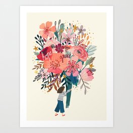 Floral bouquet Art Print