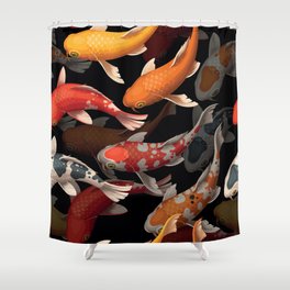 Lovely pattern koi carp Shower Curtain
