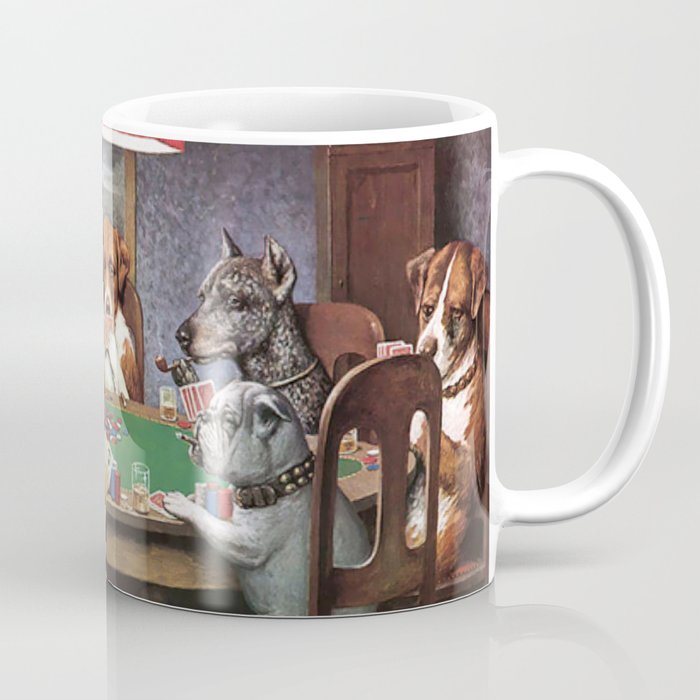 Dogs Playing Poker A Friend in Need Painting Coffee Mug