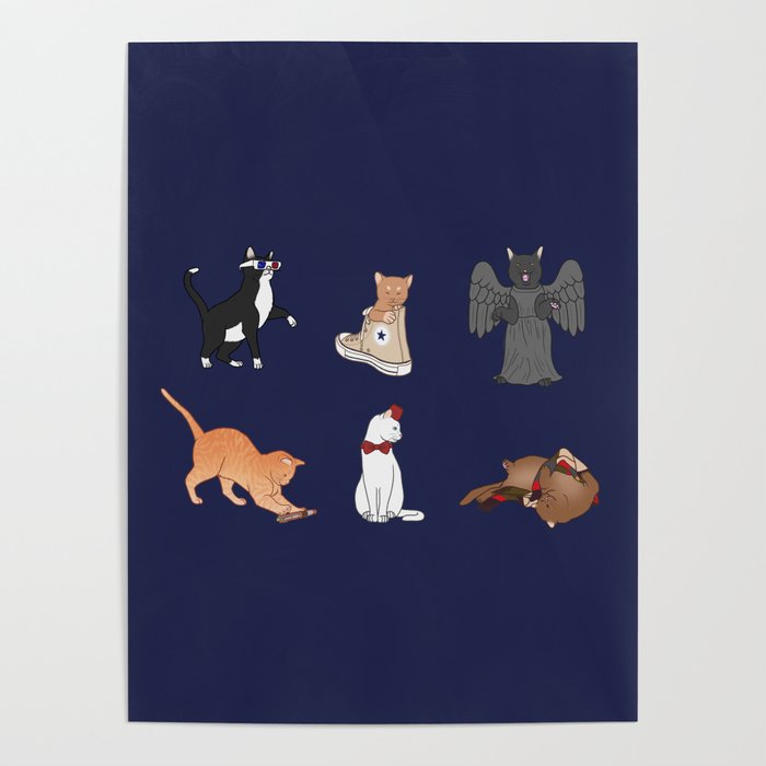 Doctor Who Cats Poster