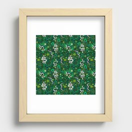 Serpents Colorés dans L'Herbe (Colorful Snakes in the Grass)  Recessed Framed Print