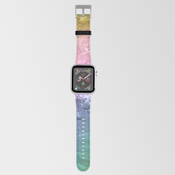 Ocean Waves Rainbow Gradient Texture Apple Watch Band