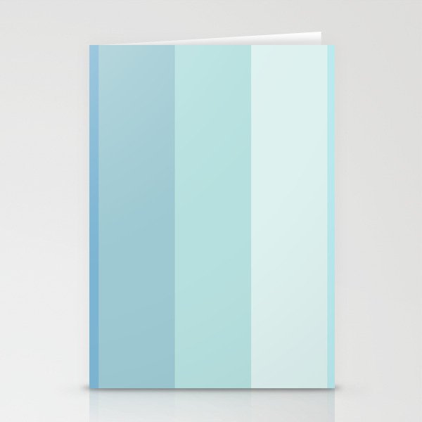 Ocean blue solid color stripes pattern Stationery Cards