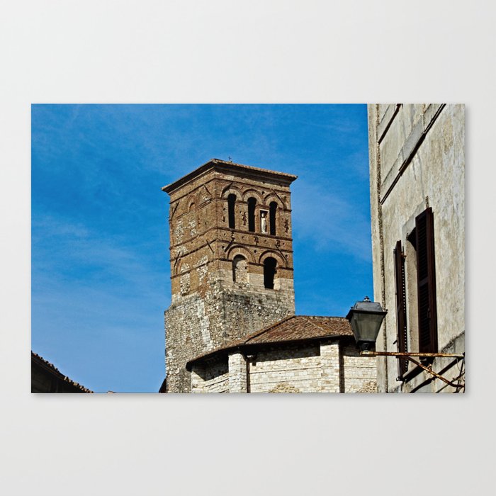 Medieval Church Bell Tower, Narni Italy Canvas Print