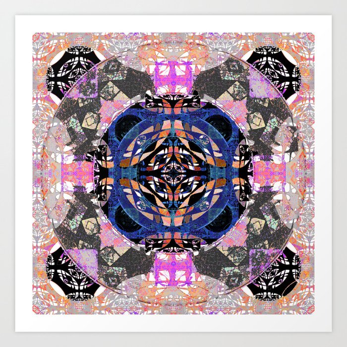 Fifth Eye Vortex Healing Mandala Art Print